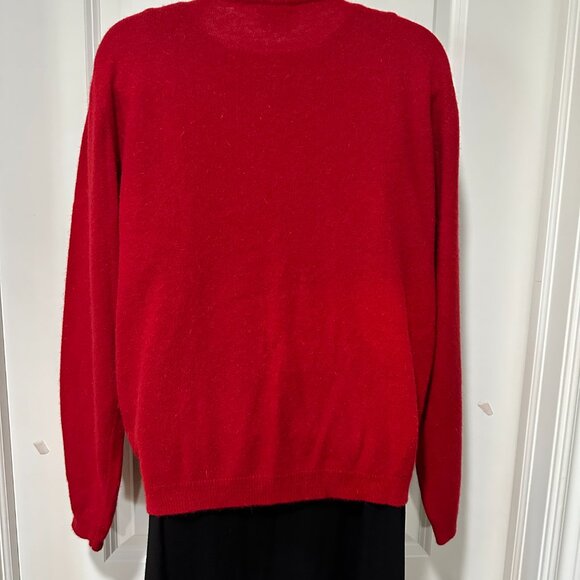 Zara Knit Cranberry-Colored Wool/Nylon/Angora Blend Cardigan, Size L - Picture 13 of 13